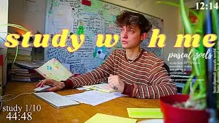 LIVE | 12-HOUR study with me 📚🌧 rain sounds & pomodoro timer 60 & 10 (Part 1)