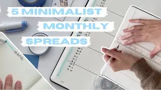 5 minimalist monthly spread ideas for your bullet journal!