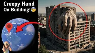 😰 I Found Creepiest Hand On Building Caught On Google Earth and Google Maps! #googleearth