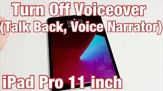 iPad Pro 11in: How to Turn Off Voiceover (Talk Back, Voice Narrator, etc)