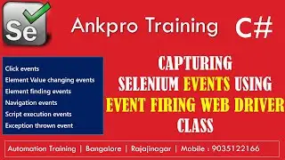 Selenium with C# 57 - Capturing Selenium Events using Event Firing Web Driver class  selenium events