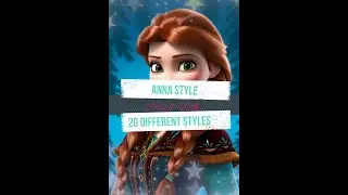 Disney Princesses in 20 different styles - Anna - Midjurney V5 (54 )