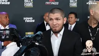 Хабиб Нурмагомедов за кулисами церемонии зал славы UFC