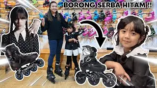 SAMANTHA WEDNESDAY BELANJA SERBA HITAM SEPATU RODA VS MAMA PAKAI SEPATU RODA #viral #viralvideo