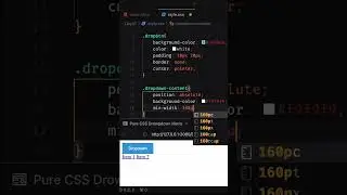 🔥 Create a Pure CSS Dropdown Menu in Minutes!  #coding #css #engineering #webdevelopment