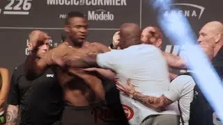 DERRICK LEWIS VS FRANCIS NGANNOU GET INTO IT AT UFC 226 WEIGH INS