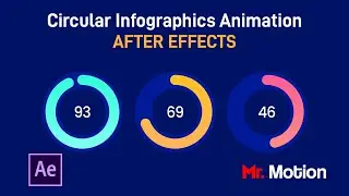 Circular Infographic Pie Chart Animation Tutorial | After Effects | Loading icon animation