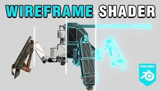 Wireframe Shader in Blender 4.0+ Tutorial!