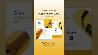 Product Website Using HTML CSS And JavaScript  