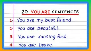 YOU ARE SENTENCES | 5 | 10 | 20 YOU ARE SENTENCES IN ENGLISH | SIMPLE SENTENCES