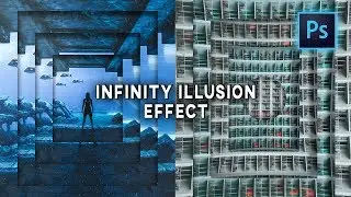 Infinity Inception Optical Illusion Effect in Photoshop | Easy Tutorial (Linear Perspective)