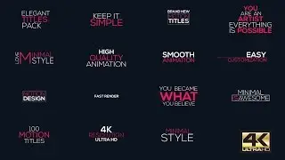 Videohive Motion Titles Pack free after effects templates