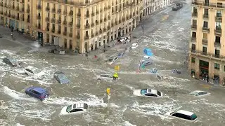 Spain in Crisis! Spain's Deadliest Storm and Floods, Waves Hit Balearic, and The City is Flooded