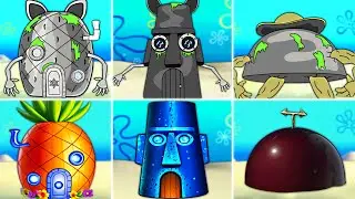 ALL Spongebob Houses vs ZOONOMALY cartoon Animation (Part 2)