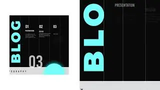 Typography black white post instagram for After Effects 2021