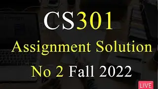 CS301 | Assignment Solution No 2 | Fall 2022 | 100% Correct Solution 😎😎 | VU Mentor 