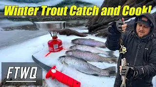 Trout Catch and Cook - Bank Fishing for Trout. Using One of the easiest ways to CATCH TROUT!