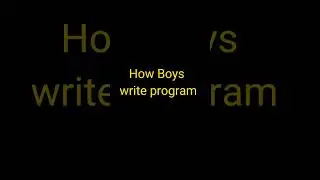 Programming- Girls vs Boys || python coding status 😍😜 #shorts   #programming  #python