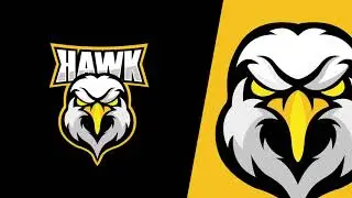 Adobe Illustrator Tutorial: Draw Hawk Logo design | Mascot Logo | Professional Logo