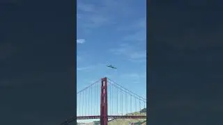 B747 Fly Too Close With Golden Gate Bridge At San Francisco