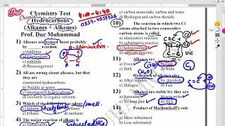 Hydrocarbons (Alkane + Alkene) MCQs and Discussion by Dur Chemist