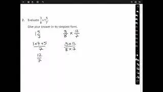 SQA Mathematics National 5 2019 Question 2 Non-calculator