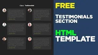 FREE Testimonials section HTML template + tutorial | Quick programming tutorial