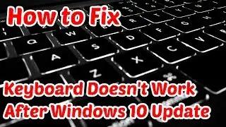 How To Fix Keyboard Won't Work, Stopped Working After Windows 10 Update, Laptop Repair, Solution