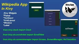 How To Create A Wikipedia Query App In Python Kivy-Python Kivy Gui App Tutorial