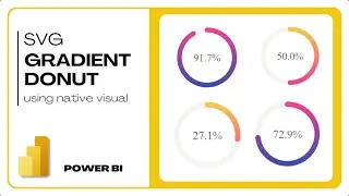 Gradient Donut in Power BI using SVG | Native Visual