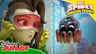 Finding TWIST-E 🤖 | Spidey and His Amazing Friends 🕸️ | Disney Junior Arabia