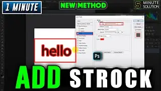 How to add a stroke to text in photoshop 2024