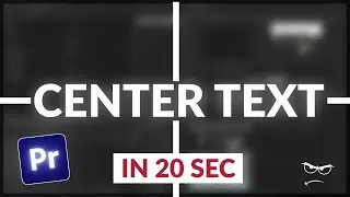 How To Center Text | Premiere Pro 2023 Fast