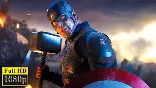 Avengers Endgame (2019) Captain America Lifts Mjolnir Scene - Final fight Scene