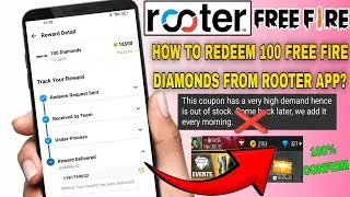 100 free fire diamonds redeem from rooter app  | How to redeem free fire diamonds in rooter app
