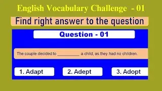 Learn English | English Vocabulary | Vocabulary challenge | Confusing words | Lesson – 01