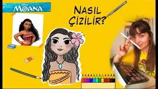 👩🏻‍🎨 Moana Karakteri Nasıl Çizilir? #howtodraw 🫰🏻Benimle Çiz