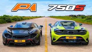 McLaren P1 v McLaren 750S: DRAG RACE