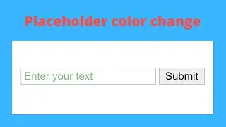 How to change placeholder color in html