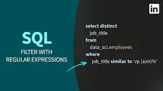 SQL Tutorial - Filter with regular expressions