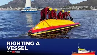 Righting a vessel on a Class 3 Coxswain Assessment