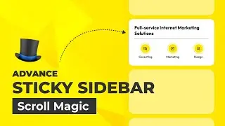 Advance Sticky Sidebar On Scroll In Scroll Magic | Fixed Element On Scroll HTML, CSS, Scroll Magic