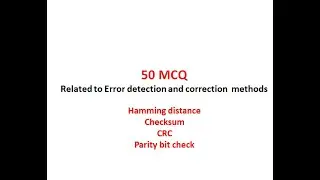 Mcq's related to Hamming distance |Hamming code, CRC, Checksum | Error detection and correction