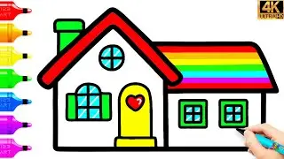 ЧЕРТЕЖ ДОМА 🏠 КАК ПРОСТО НАРИСОВАТЬ ДОМ 😍 РИСОВАНИЕ ЧЕРТЕЖ 🌈 ПРОСТЫЕ ЧЕРТЕЖИ