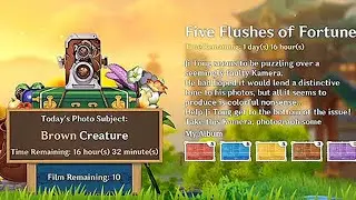 Genshin Impact Tips Guide | Brown Creature Photos - Five Flushes of Fortune Day 6