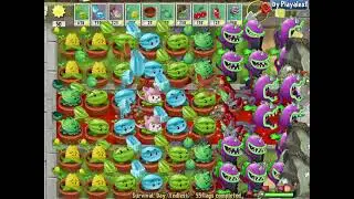 Plants vs. Zombies Lawn of Hell 2.2 - Melon-pult & Kernel-pult Vs All 99999 Zombies at Blood POOL.