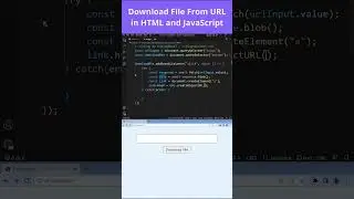 Download Any File From URL in HTML and JavaScript