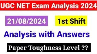 UGC NET 21 Aug 1st Shift Exam Analysis 2024 | 21 August UGC NET 2024 paper analysis | UGC NET MENTOR