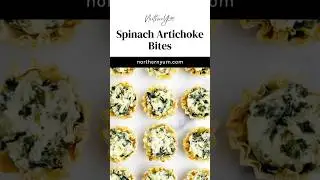 Spinach Artichoke Bites - Delicious Party Appetizer #shorts #appetizer #partyfood #spinach