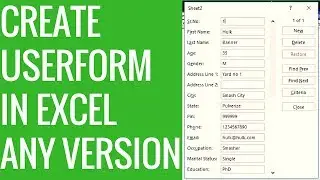 Create UserForm in Excel ☑️